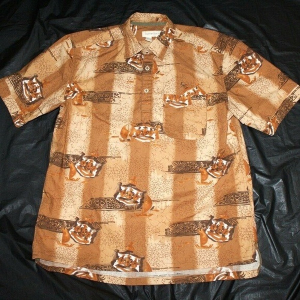 Territory Ahead Mens‎ Short Sleeve Button Front Shirt Size Medium
